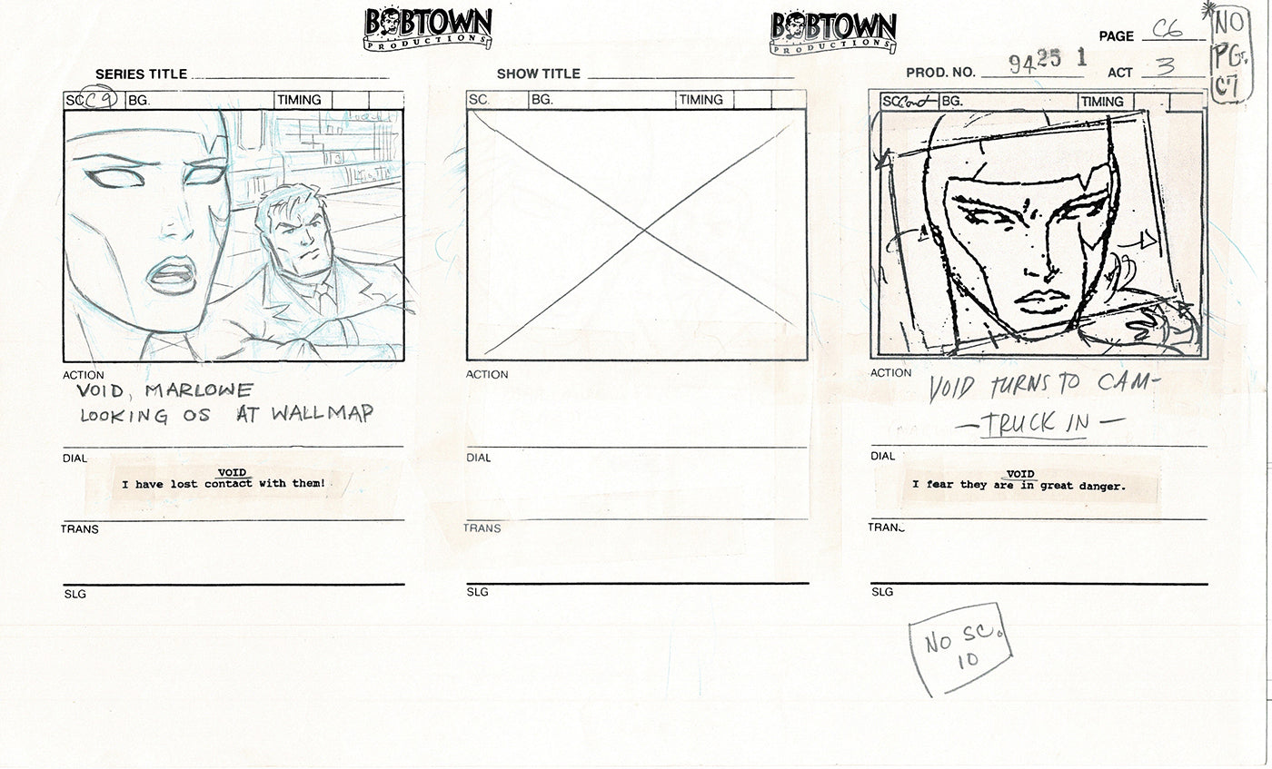 Jim Lee Wildc.a.t.s. Wildcats Lot of 3 Production Animation Storyboard Nelvana 1994-5 F3-06