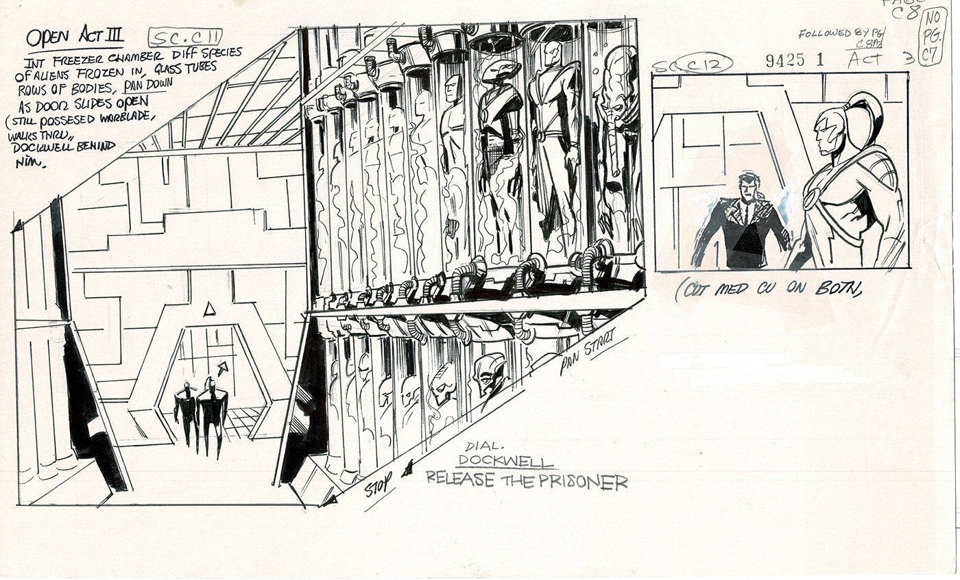 Jim Lee Wildc.a.t.s. Wildcats Lot of 3 Production Animation Storyboard Nelvana 1994-5 F3-06