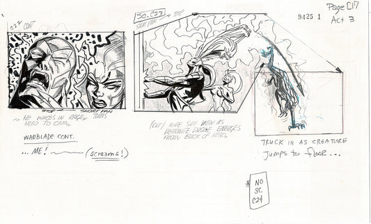 Jim Lee Wildc.a.t.s. Wildcats Lot of 3 Production Animation Storyboard Nelvana 1994-5 F3-18