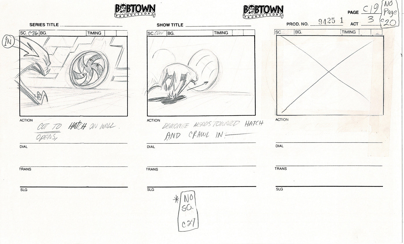 Jim Lee Wildc.a.t.s. Wildcats Lot of 3 Production Animation Storyboard Nelvana 1994-5 F3-18