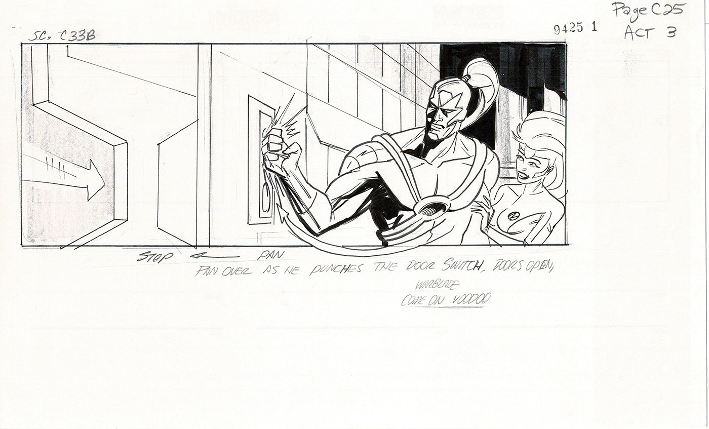 Jim Lee Wildc.a.t.s. Wildcats Lot of 3 Production Animation Storyboard Nelvana 1994-5 F3-24