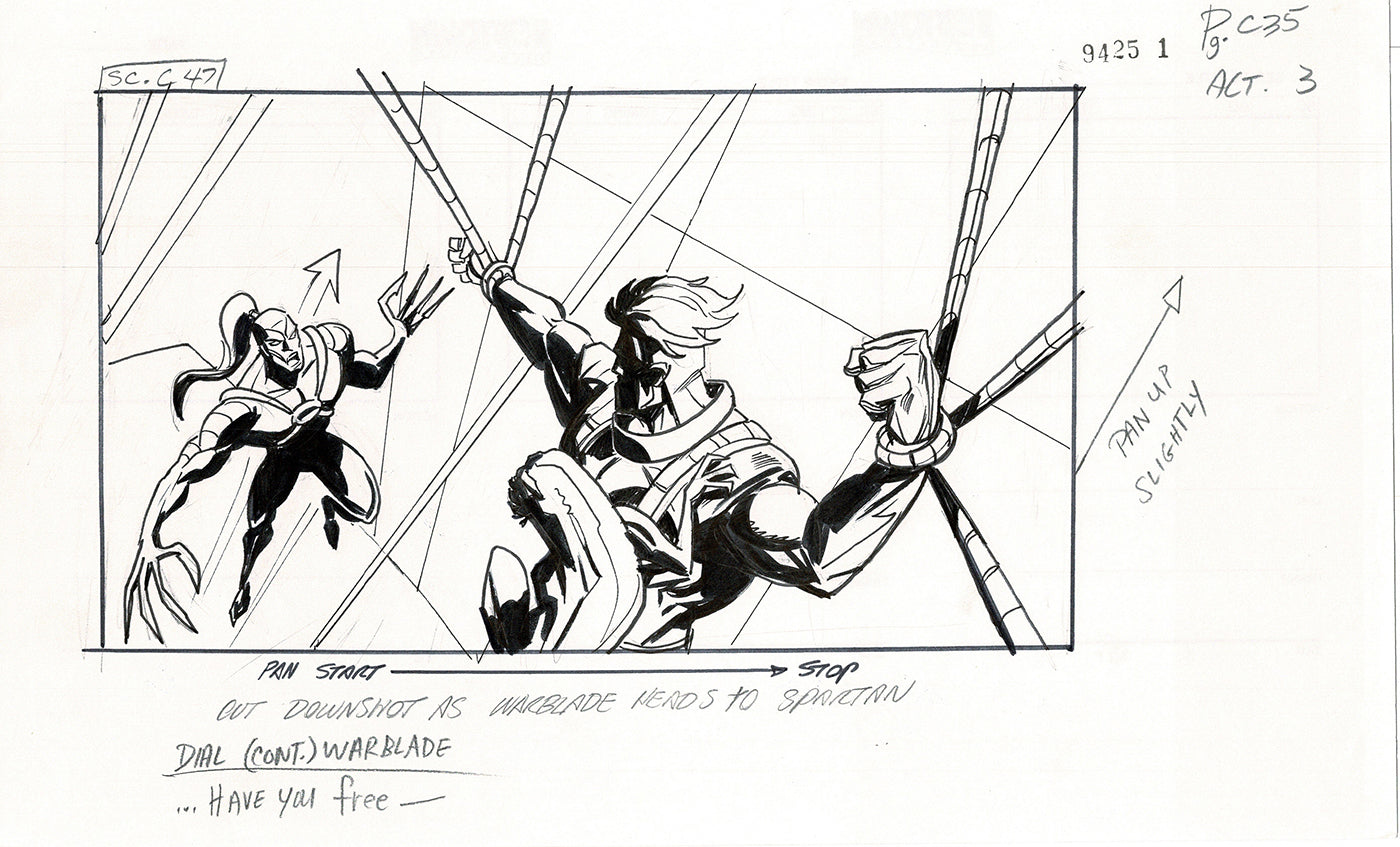Jim Lee Wildc.a.t.s. Wildcats Lot of 3 Production Animation Storyboard Nelvana 1994-5 F3-33
