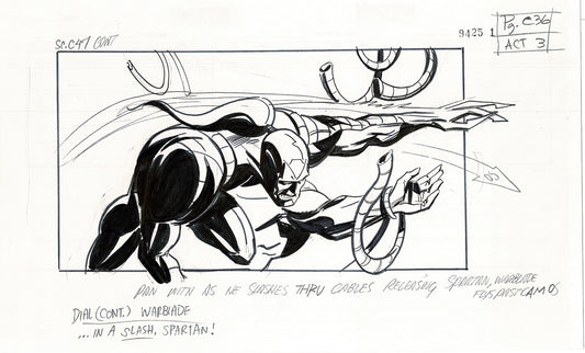 Jim Lee Wildc.a.t.s. Wildcats Lot of 3 Production Animation Storyboard Nelvana 1994-5 F3-36