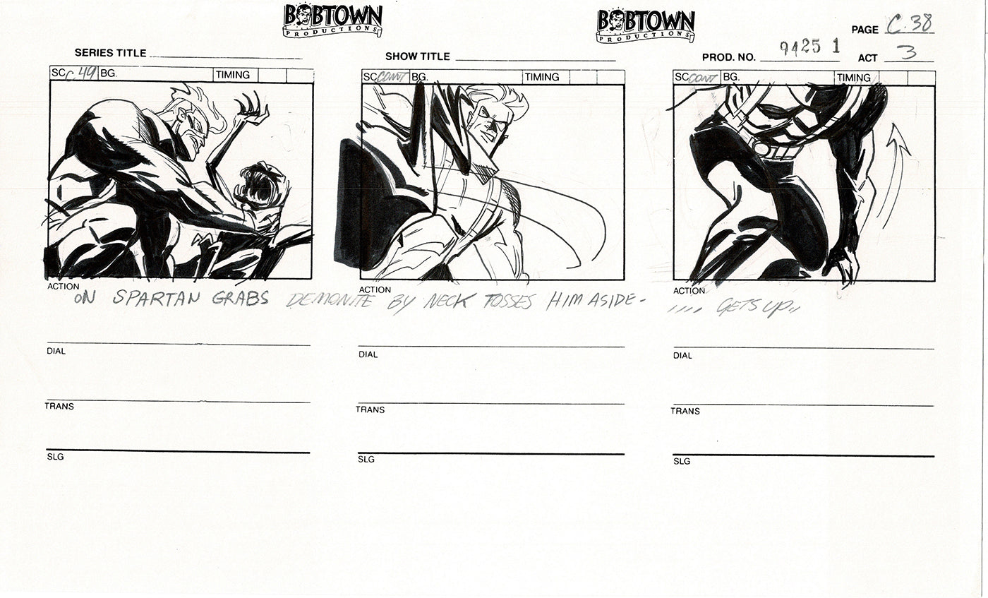Jim Lee Wildc.a.t.s. Wildcats Lot of 3 Production Animation Storyboard Nelvana 1994-5 F3-36