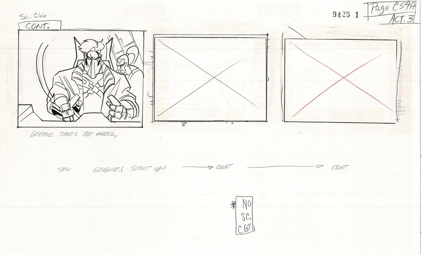 Jim Lee Wildc.a.t.s. Wildcats Lot of 3 Production Animation Storyboard Nelvana 1994-5 F3-51