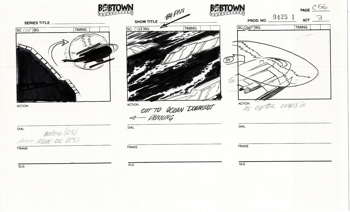 Jim Lee Wildc.a.t.s. Wildcats Lot of 3 Production Animation Storyboard Nelvana 1994-5 F3-54