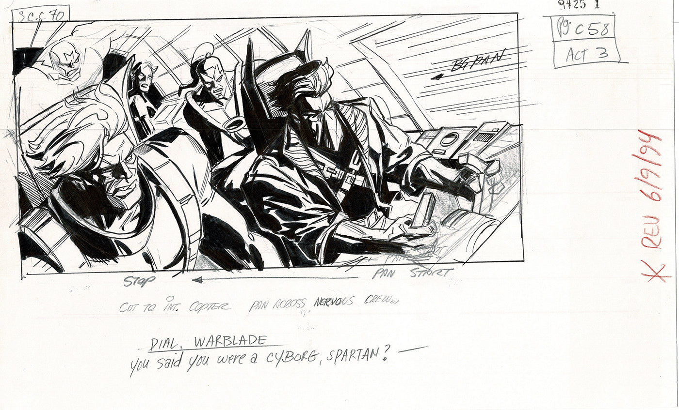 Jim Lee Wildc.a.t.s. Wildcats Lot of 3 Production Animation Storyboard Nelvana 1994-5 F3-57
