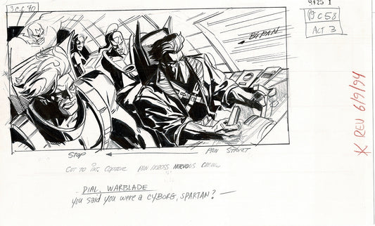 Jim Lee Wildc.a.t.s. Wildcats Lot of 3 Production Animation Storyboard Nelvana 1994-5 F3-57