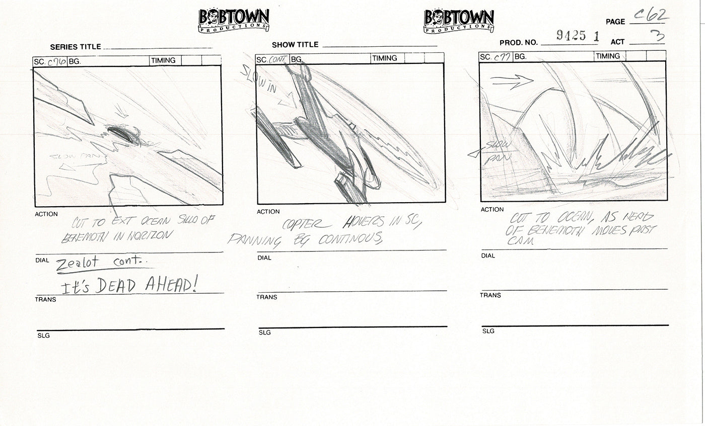 Jim Lee Wildc.a.t.s. Wildcats Lot of 3 Production Animation Storyboard Nelvana 1994-5 F3-60