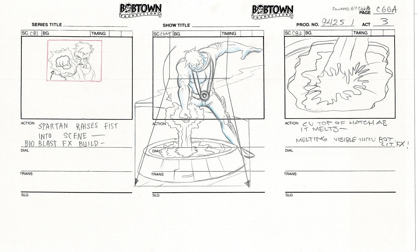 Jim Lee Wildc.a.t.s. Wildcats Lot of 3 Production Animation Storyboard Nelvana 1994-5 F3-63