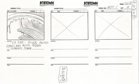 Jim Lee Wildc.a.t.s. Wildcats Lot of 3 Production Animation Storyboard Nelvana 1994-5 F3-66