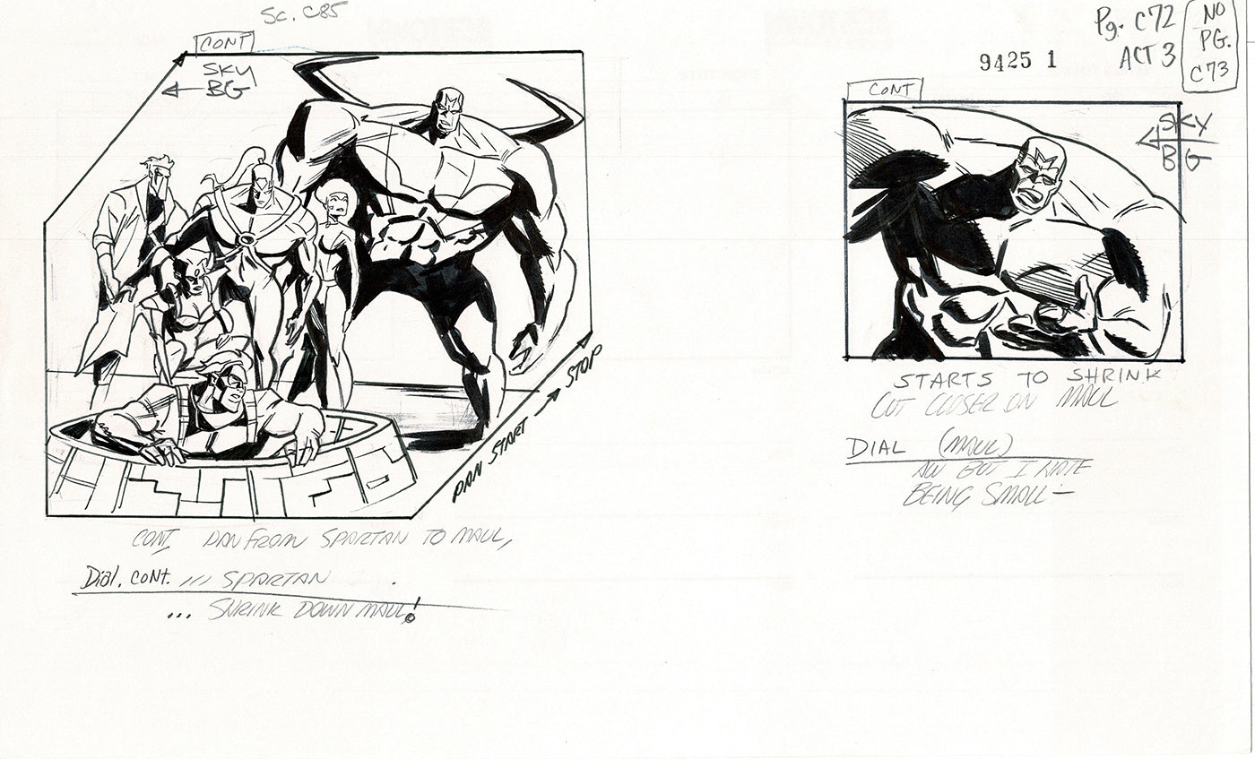 Jim Lee Wildc.a.t.s. Wildcats Lot of 3 Production Animation Storyboard Nelvana 1994-5 F3-66