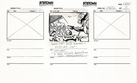 Jim Lee Wildc.a.t.s. Wildcats Lot of 3 Production Animation Storyboard Nelvana 1994-5 F3-75