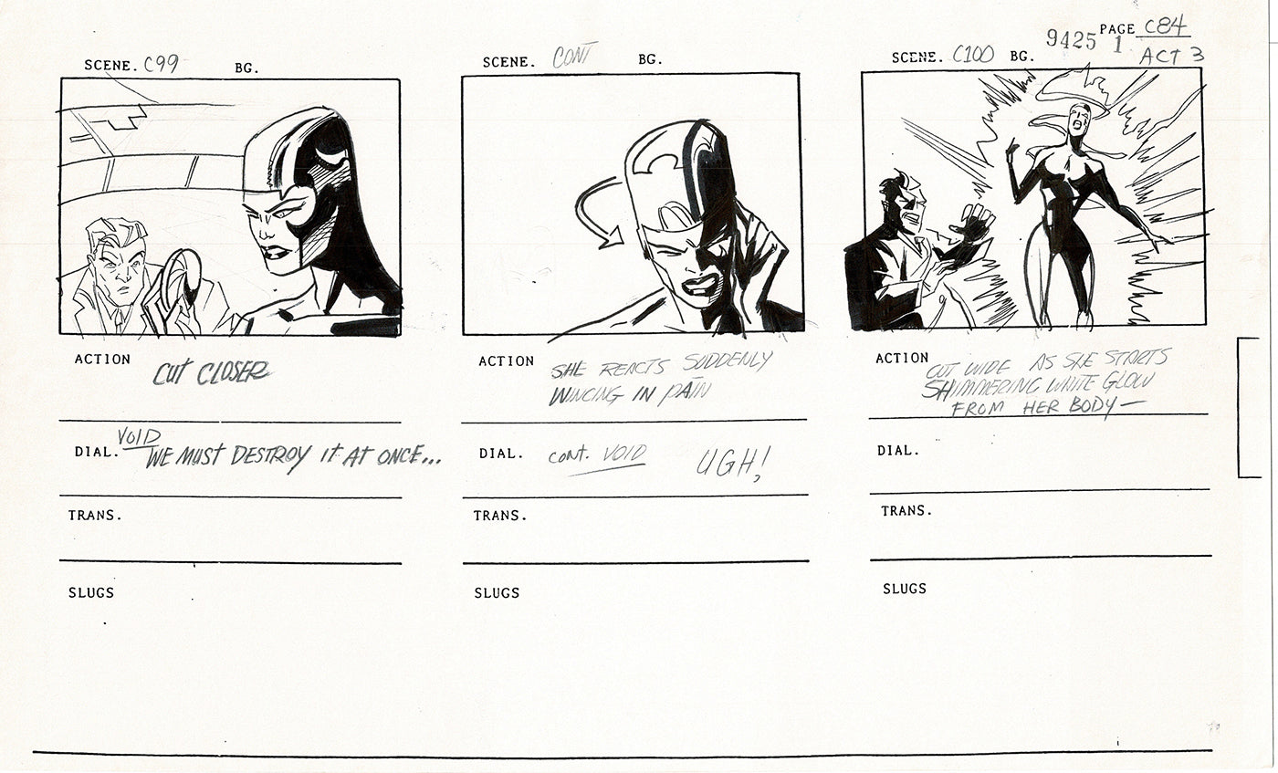 Jim Lee Wildc.a.t.s. Wildcats Lot of 3 Production Animation Storyboard Nelvana 1994-5 F3-78