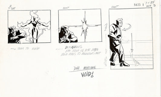 Jim Lee Wildc.a.t.s. Wildcats Lot of 3 Production Animation Storyboard Nelvana 1994-5 F3-81