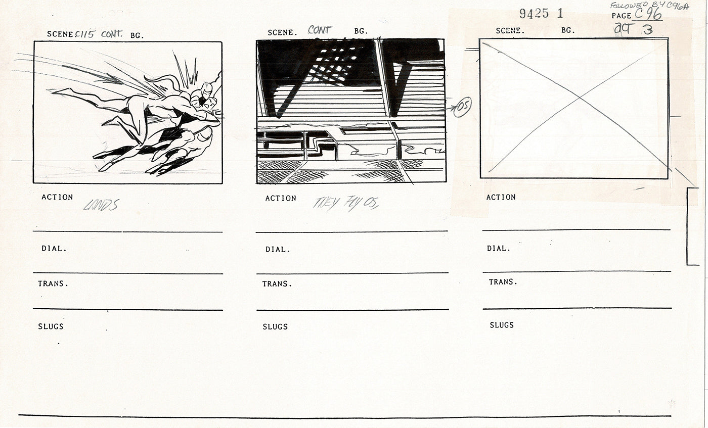 Jim Lee Wildc.a.t.s. Wildcats Lot of 3 Production Animation Storyboard Nelvana 1994-5 F3-93