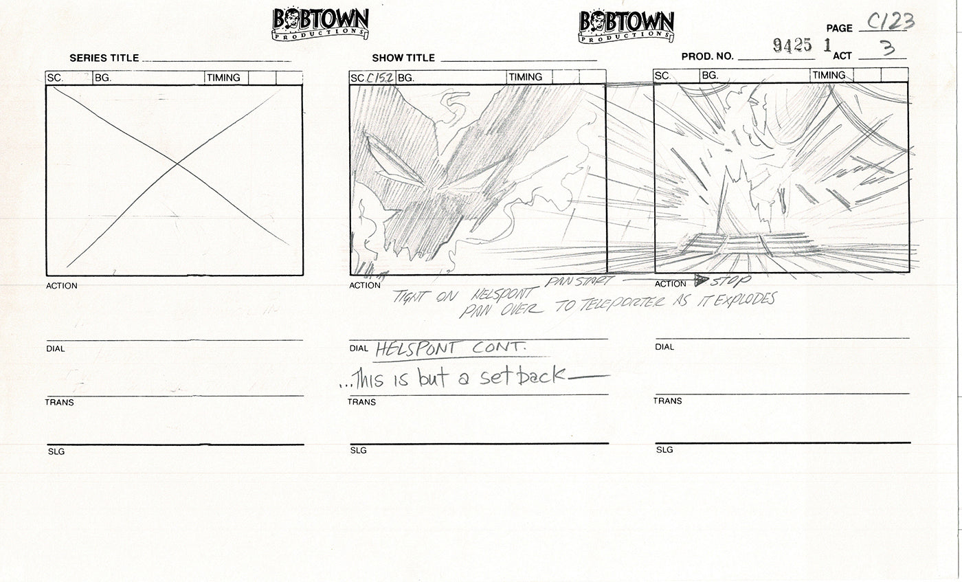 Jim Lee Wildc.a.t.s. Wildcats Lot of 3 Production Animation Storyboard Nelvana 1994-5 F3-114