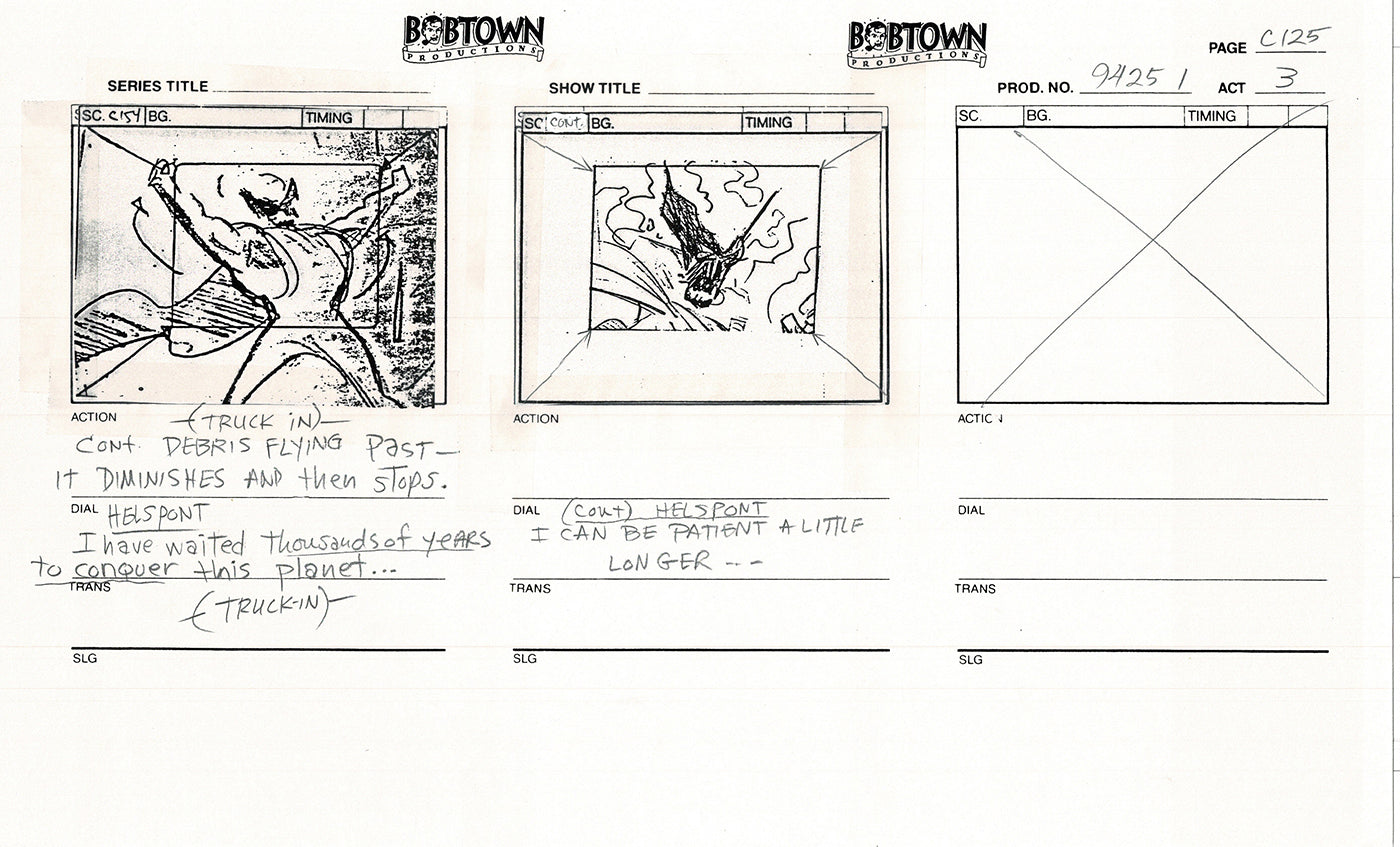 Jim Lee Wildc.a.t.s. Wildcats Lot of 3 Production Animation Storyboard Nelvana 1994-5 F3-117
