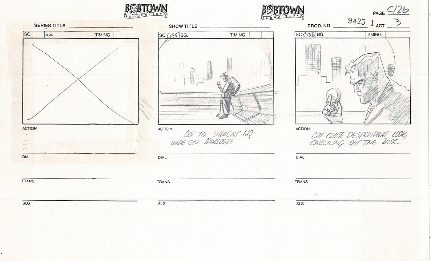 Jim Lee Wildc.a.t.s. Wildcats Lot of 3 Production Animation Storyboard Nelvana 1994-5 F3-117