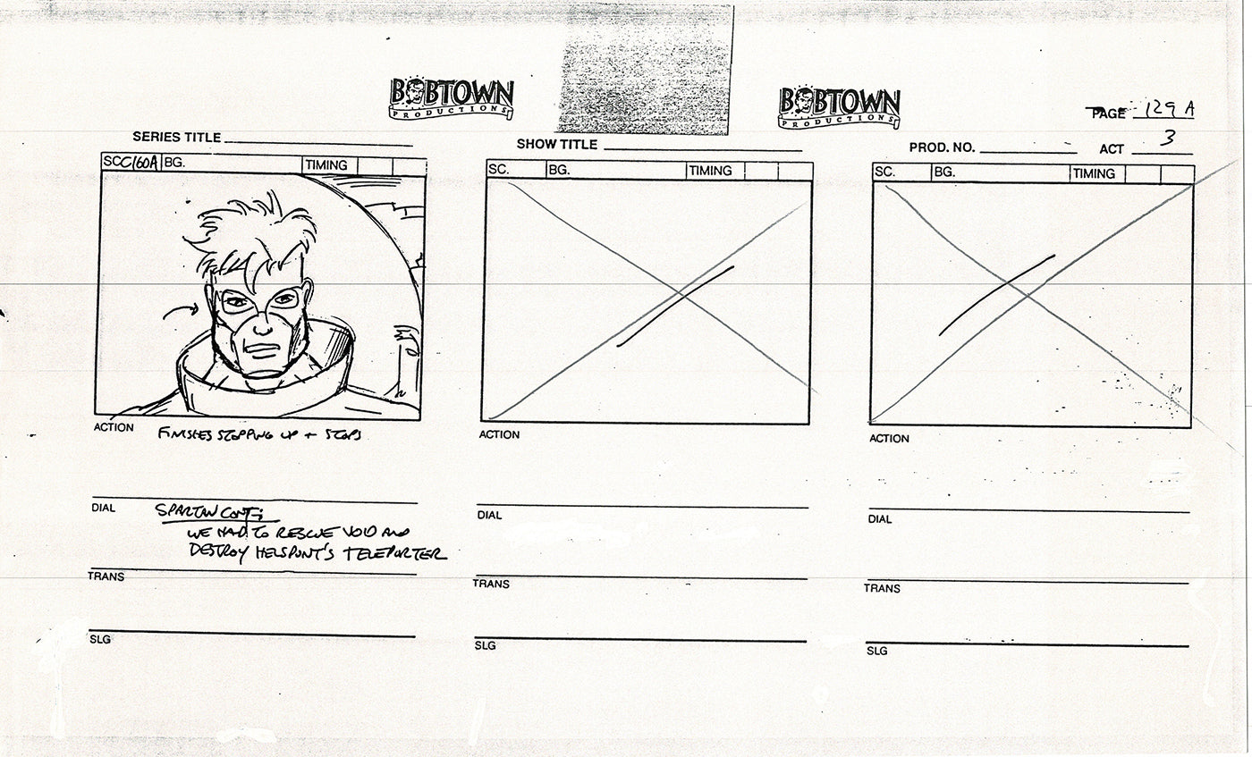 Jim Lee Wildc.a.t.s. Wildcats Lot of 3 Production Animation Storyboard Nelvana 1994-5 F3-123