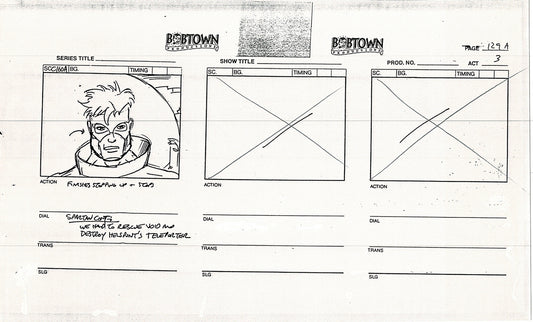 Jim Lee Wildc.a.t.s. Wildcats Lot of 3 Production Animation Storyboard Nelvana 1994-5 F3-123