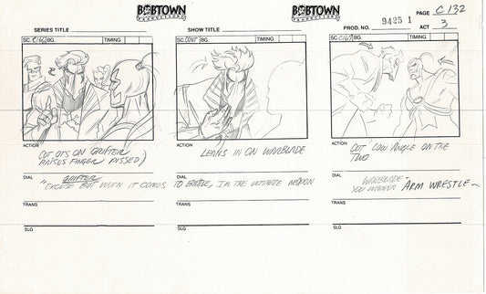Jim Lee Wildc.a.t.s. Wildcats Lot of 3 Production Animation Storyboard Nelvana 1994-5 F3-126