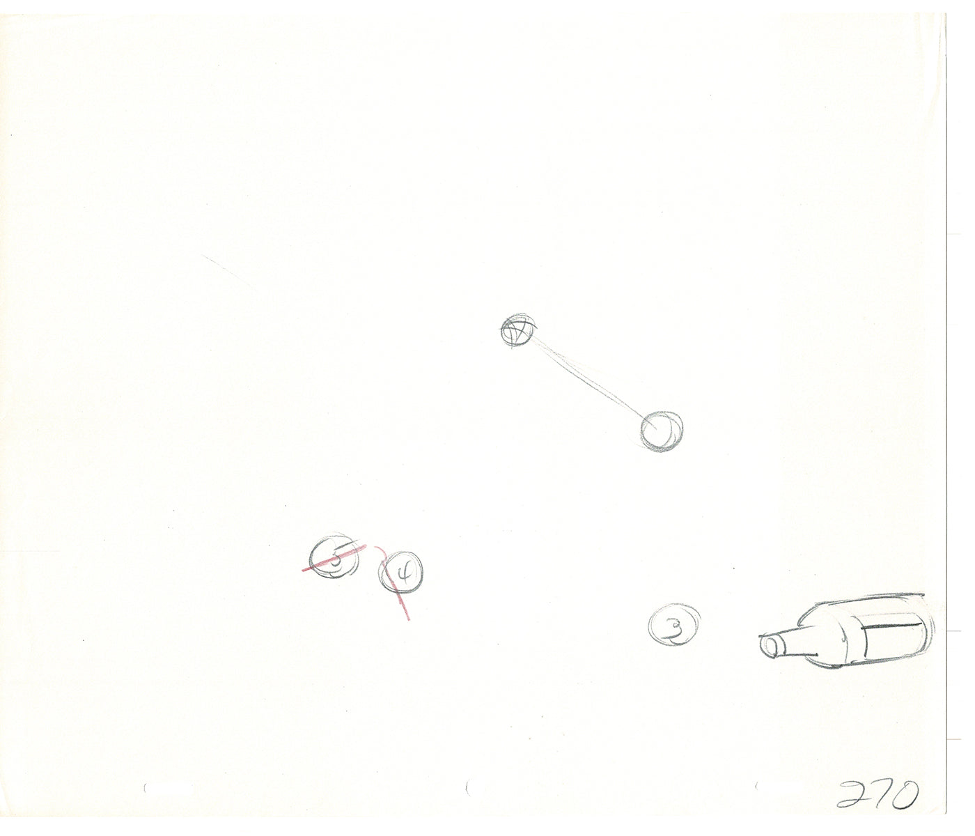 WC Fields Jay Ward Original Production Animation Cel Drawings (2) 1970's AP-005