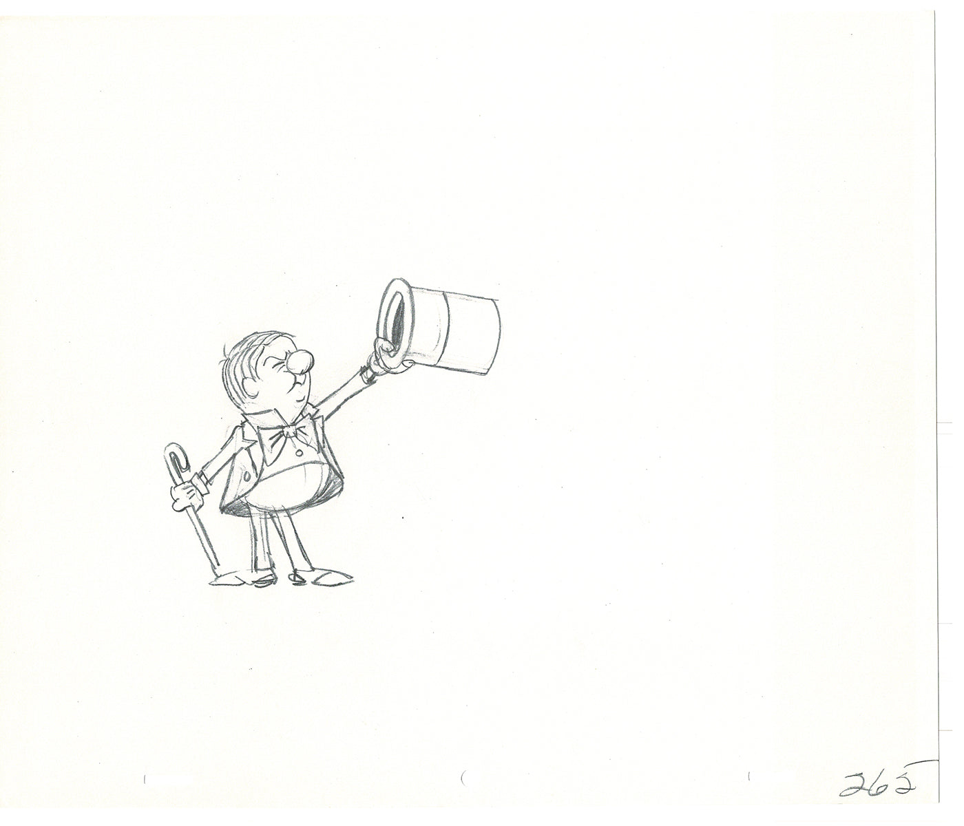 WC Fields Jay Ward Original Production Animation Cel Drawings (2) 1970's AP-007