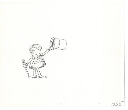 WC Fields Jay Ward Original Production Animation Cel Drawings (2) 1970's AP-007