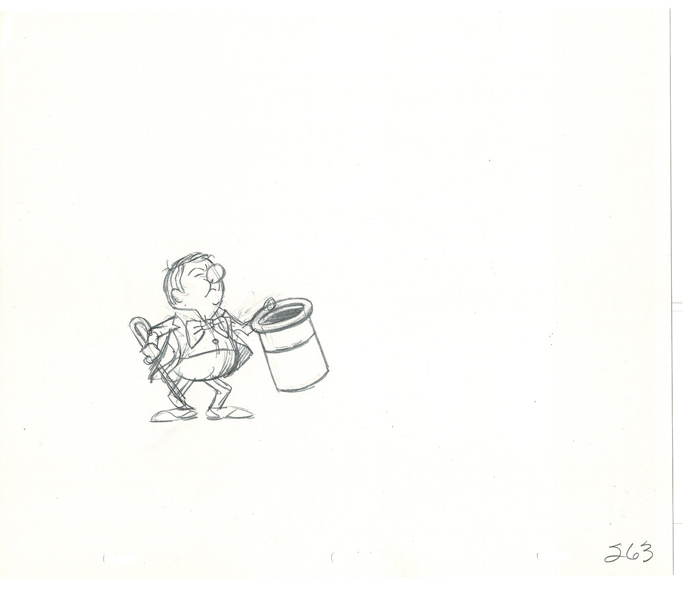WC Fields Jay Ward Original Production Animation Cel Drawings (2) 1970's AP-009