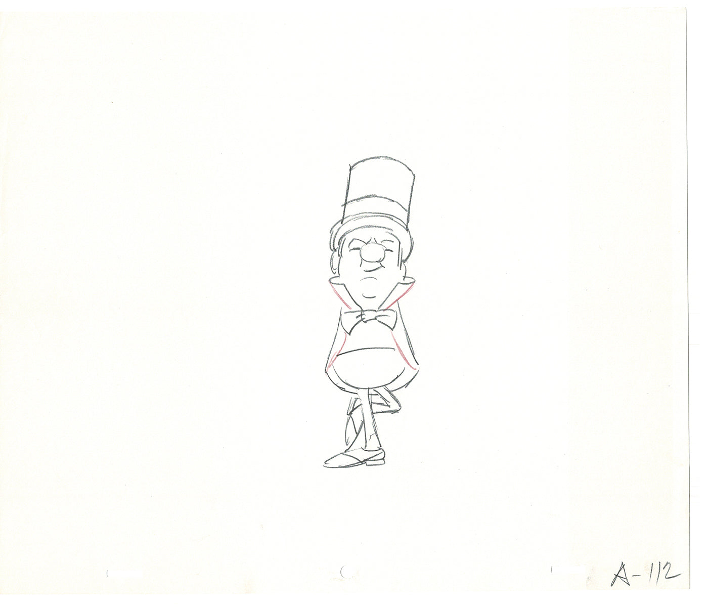 WC Fields Jay Ward Original Production Animation Cel Drawings (2) 1970's AP-019