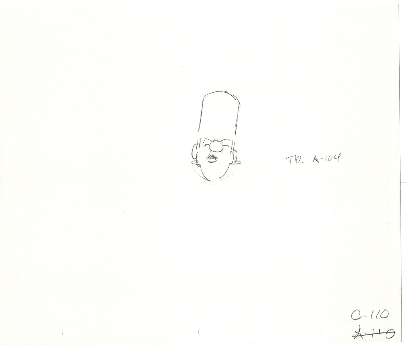 WC Fields Jay Ward Original Production Animation Cel Drawings (2) 1970's AP-029