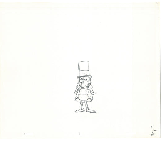 WC Fields Jay Ward Original Production Animation Cel Drawing 1970's AS-003