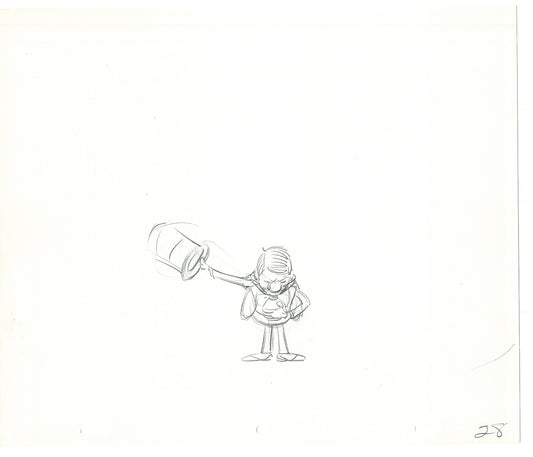 WC Fields Jay Ward Original Production Animation Cel Drawing 1970's AS-009