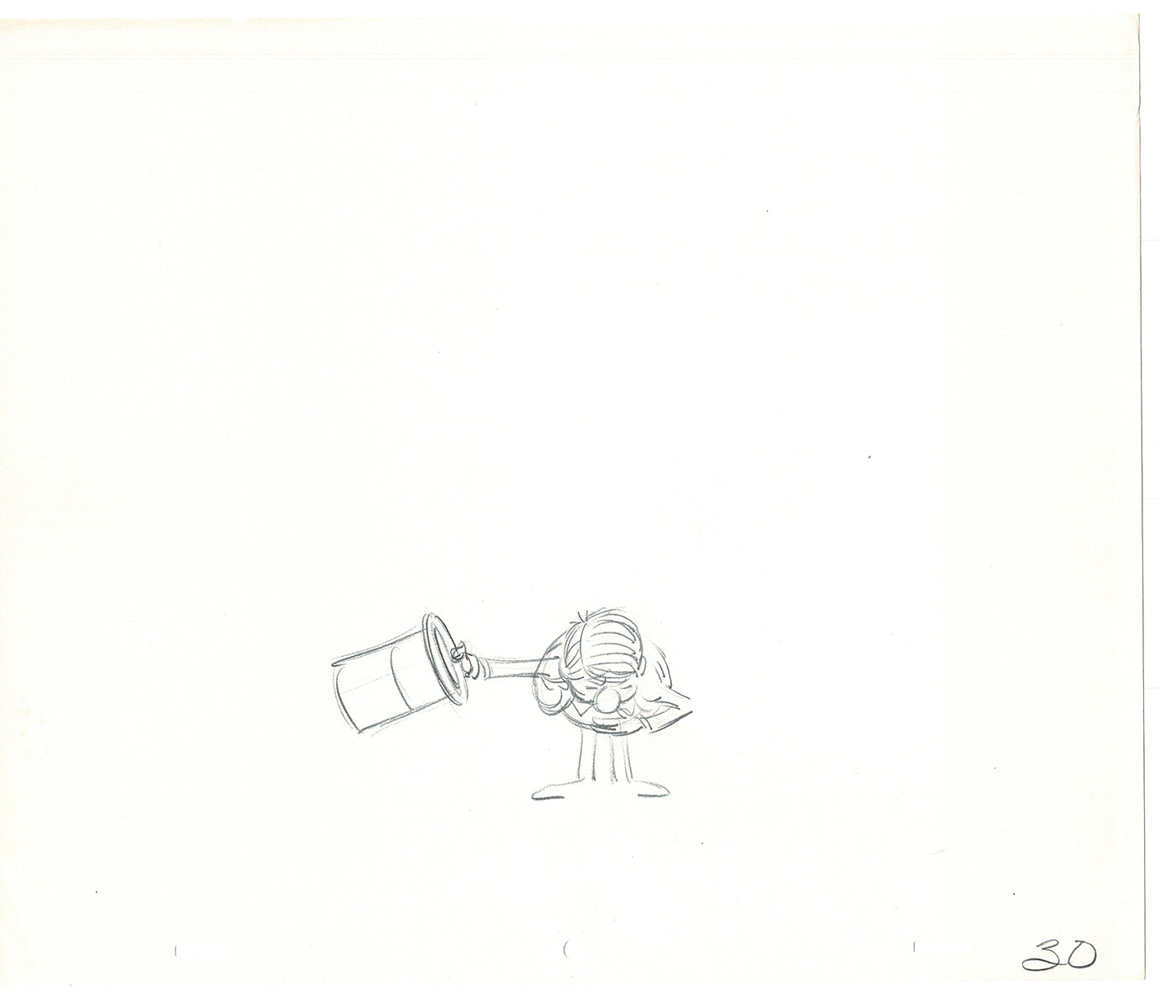 WC Fields Jay Ward Original Production Animation Cel Drawing 1970's AS-010