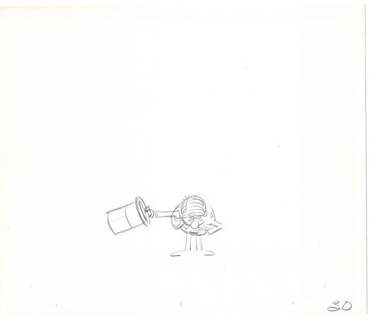 WC Fields Jay Ward Original Production Animation Cel Drawing 1970's AS-010