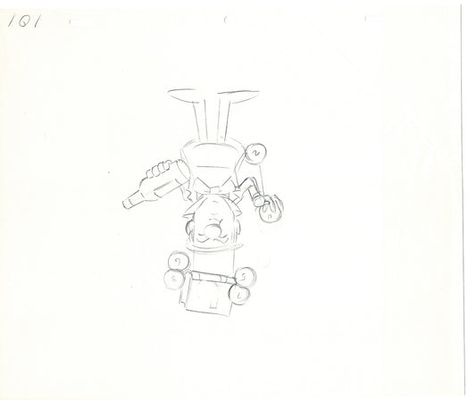 WC Fields Jay Ward Original Production Animation Cel Drawing 1970's AS-021