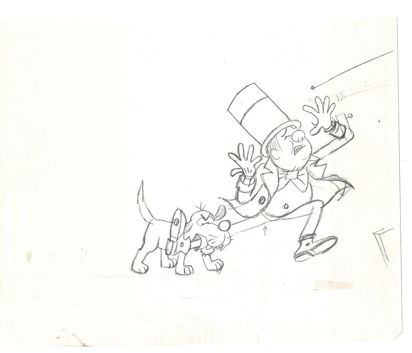 WC Fields Jay Ward Original Production Animation Cel Drawing 1970's AS-029