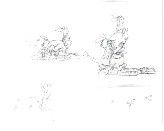 Winnie the Pooh Disney TV 1988 Production Drawing Animator's Estate Z001