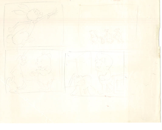 Winnie the Pooh Disney TV 1988 Production Drawing Animator's Estate Z002