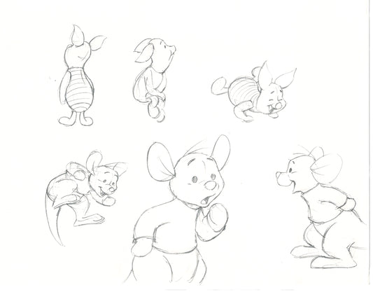 Winnie the Pooh Disney TV 1988 Production Drawing Animator's Estate Z016