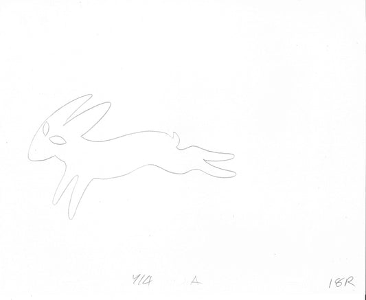 Watership Down Black Rabbit Inle 1978 Production Animation Cel Drawing with Linda Jones Enterprise Seal n Certificate of Authenticity BR10