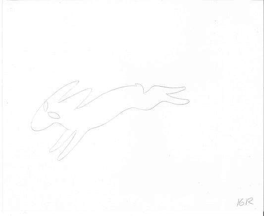 Watership Down Black Rabbit Inle 1978 Production Animation Cel Drawing with Linda Jones Enterprise Seal n Certificate of Authenticity BR12