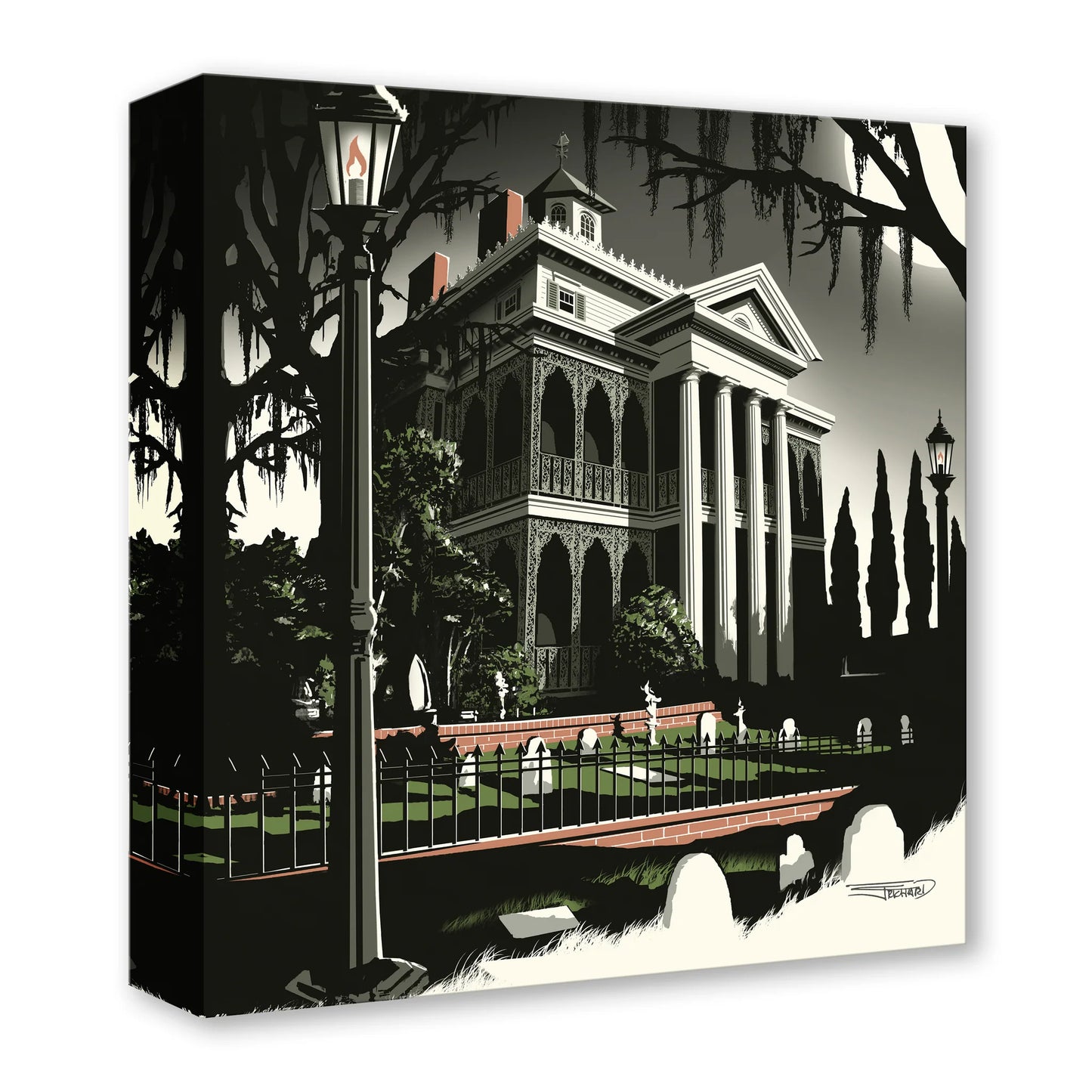 Haunted Mansion Walt Disney Fine Art JC Richard Limited Edition of 1500 Treasures on Canvas Print TOC - Where Spirits Gather