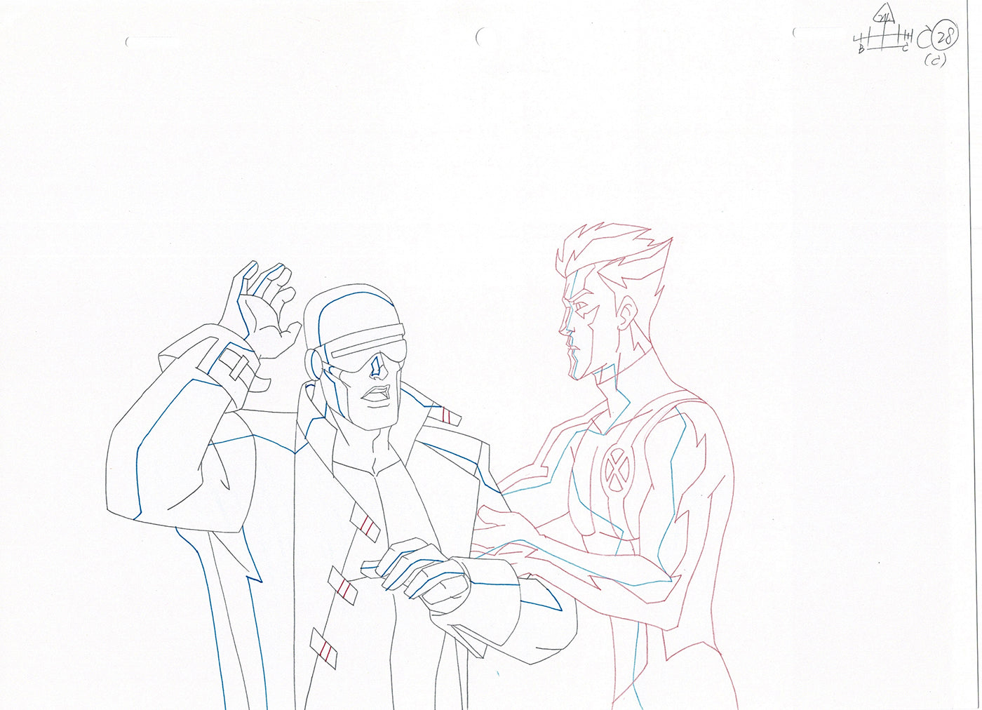 Wolverine and the X-Men Production Animation Cel Drawing Marvel 2009 B13