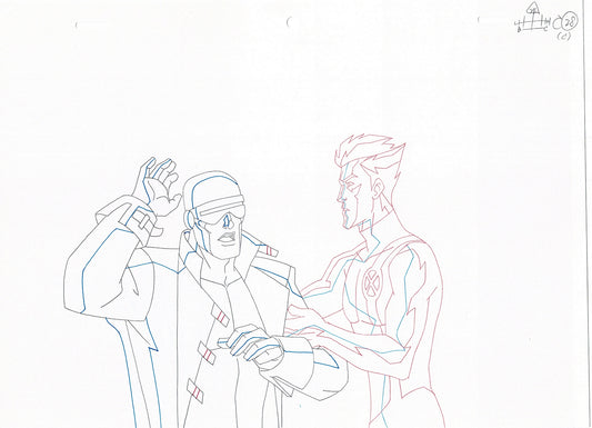 Wolverine and the X-Men Production Animation Cel Drawing Marvel 2009 B13