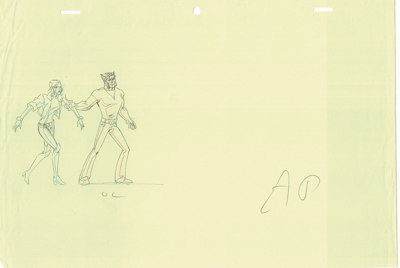 Wolverine and the X-Men Production Animation Cel Drawing Marvel 2009 B18