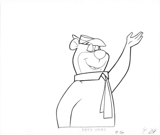 Yogi Bear Animation Production Cel Cartoon Drawing Hanna Barbera 1980's Y9