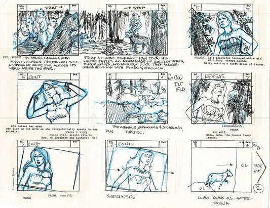 Young Sentinels / Space Sentinels 1977 Production Animation Storyboard Page Filmation A-002