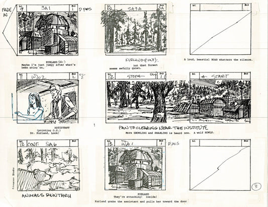 Young Sentinels / Space Sentinels 1977 Production Animation Storyboard Page Filmation A-003